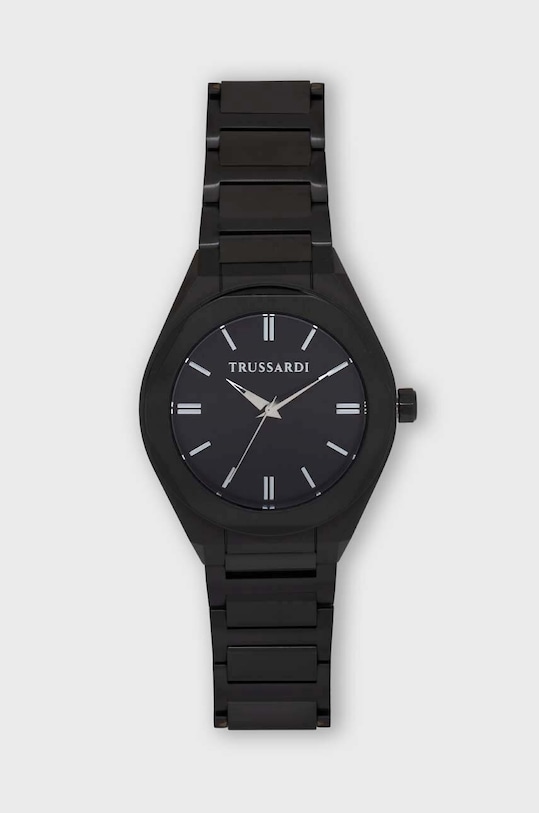 Hodinky a puzdro na karty Trussardi čierna R2453156007