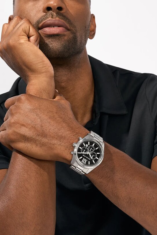 Годинник і чохол для карт Michael Kors срібний MK1091SET