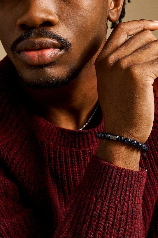 Náramek s přírodními kameny Fossil námořnická modř JF04819060