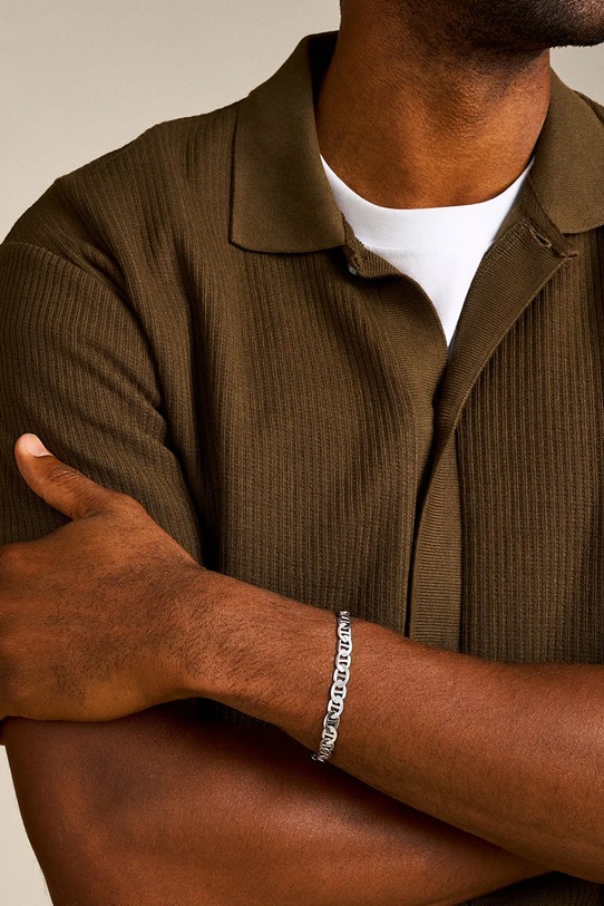 Fossil bratara Heritage Anchor Chain JA7239040 argintiu