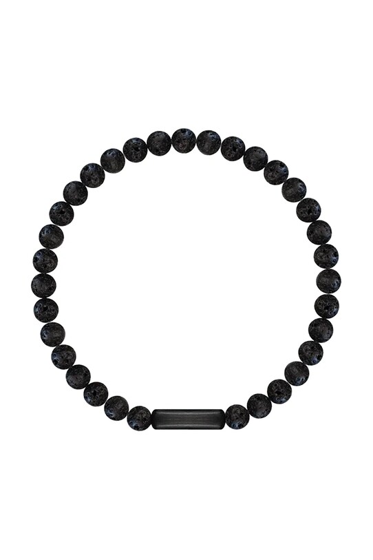 Lilou bransoletka z naturalnymi kamieniami Stones kamień naturalny czarny 226/190/BRA/ASH/NO1/40
