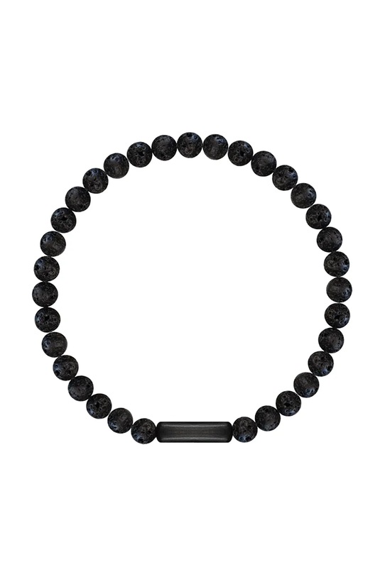Lilou bransoletka z naturalnymi kamieniami Stones kamień naturalny czarny 226/190/BRA/ASH/NO1/40