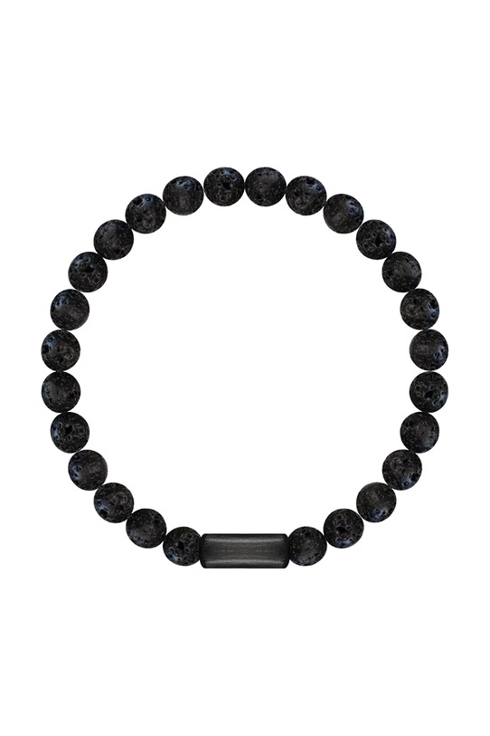 Lilou bransoletka z naturalnymi kamieniami Stones kamień naturalny czarny 226/190/BRA/ASH/NO1/60