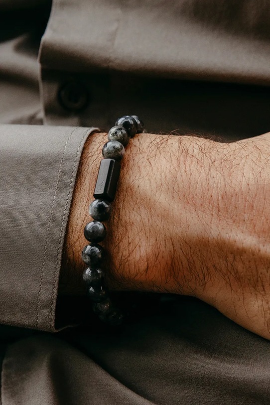 Lilou brățară cu pietre naturale Stones 226/190/BRA/LAB/NO1/80 negru AA00