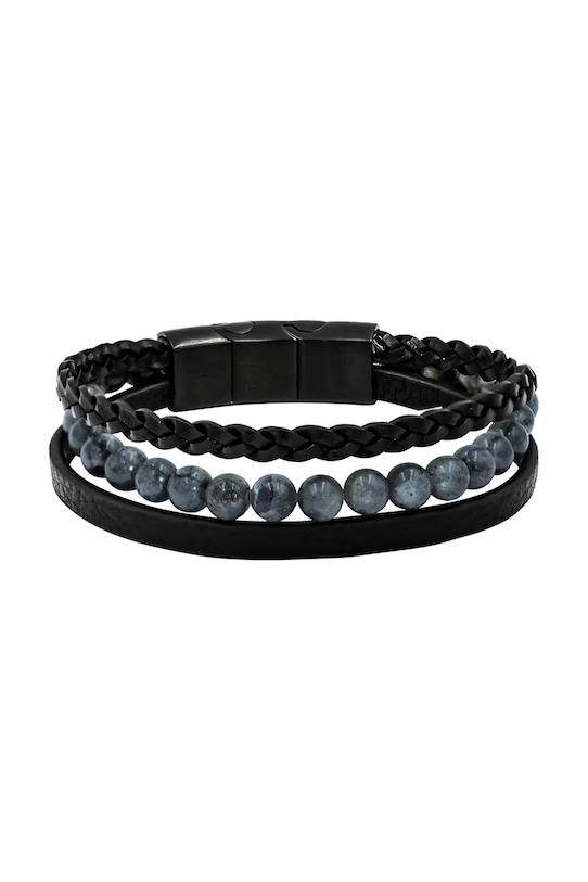 Lilou bransoletka Stones kamień naturalny czarny 226/195/BRA/3/NO2/BM