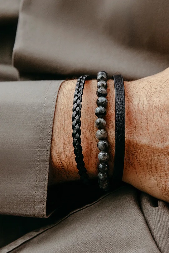 Lilou bransoletka Stones 226/195/BRA/3/NO2/BM czarny AA00