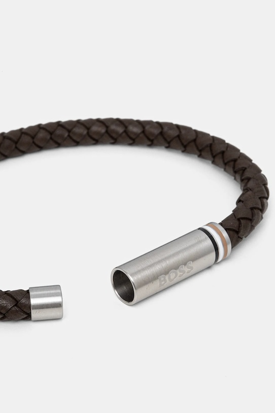 Шкіряний браслет BOSS 1580623 коричневий AA00