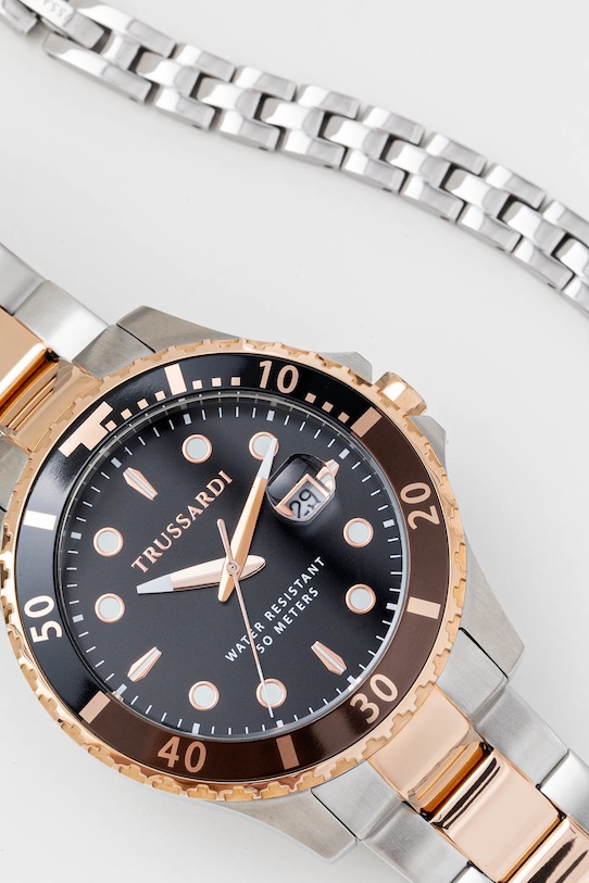 Аксесоари Часовник и гривна Trussardi CITY LIFE R2453169001 сребърен