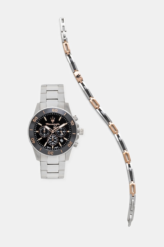 Maserati ceas si bratara argintiu R8873600001