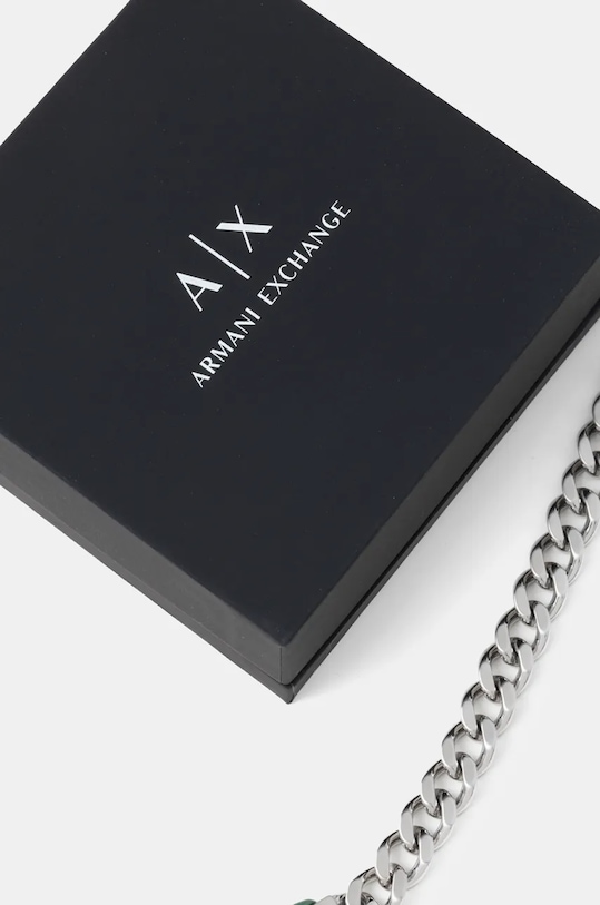 Dodatki Zapestnica Armani Exchange LOGO AXG0154040 srebrna