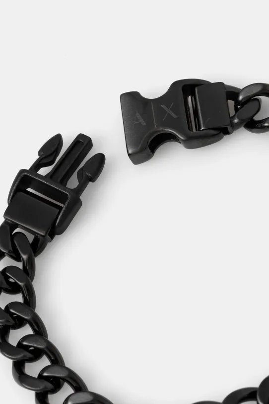 Armani Exchange brățară LOGO AXG0156001 negru AA00