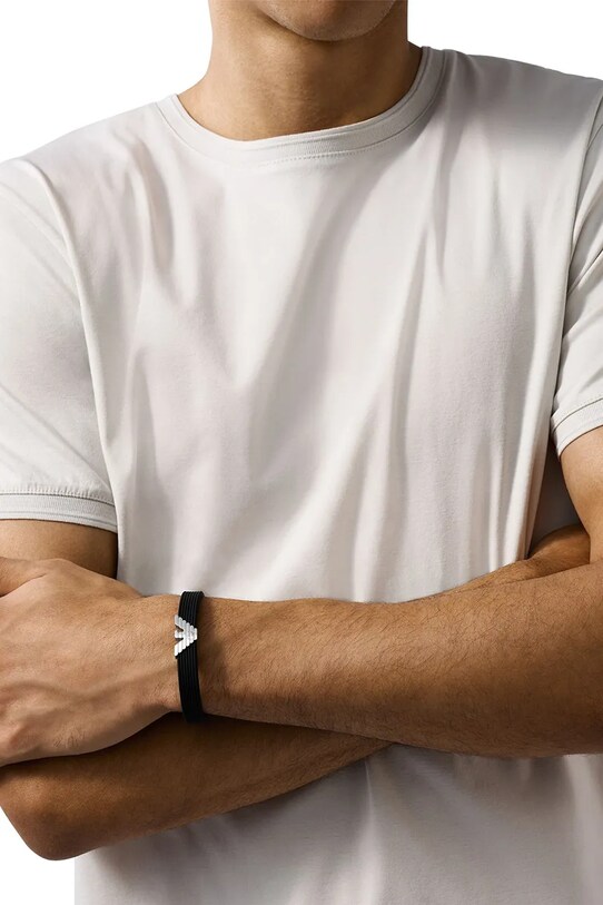 Náramek Emporio Armani EAGLE LOGO EGS3168040 černá AA00