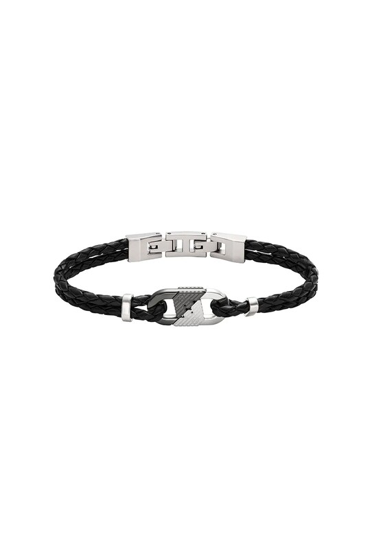Emporio Armani bratara EAGLE LOGO negru EGS3171040