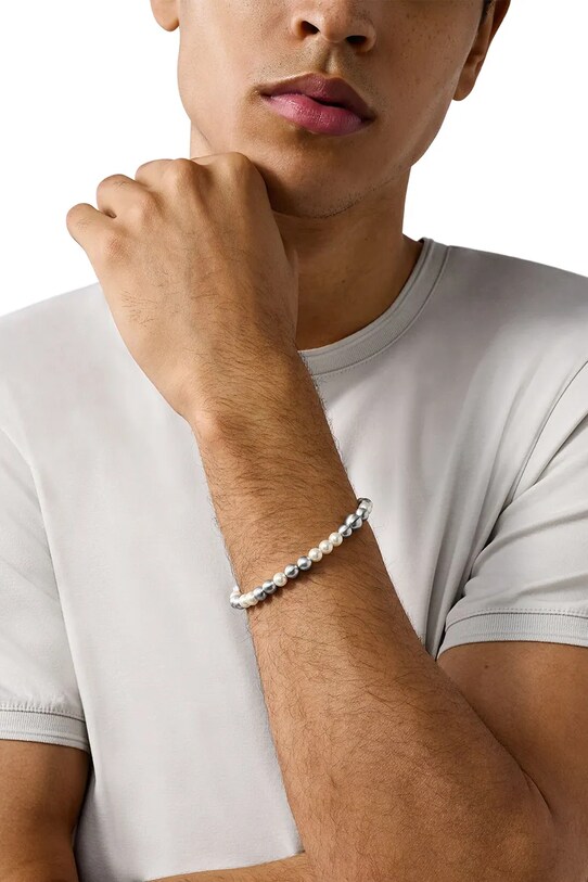 Accesorii Emporio Armani bratara ICONIC TREND EGS3177040 gri