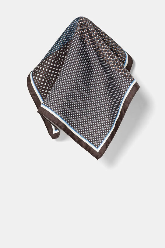 Svilen žepni robček Eton rjava 100012721.NOS