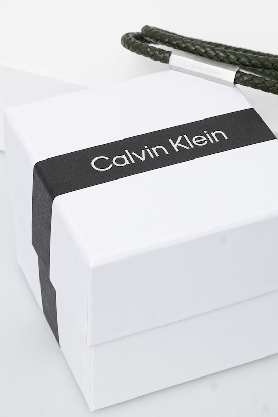 Шкіряний браслет Calvin Klein 35100018 зелений AA00