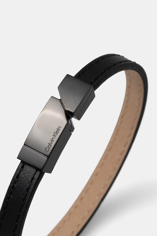 Calvin Klein brățară de piele 35100004 negru AA00