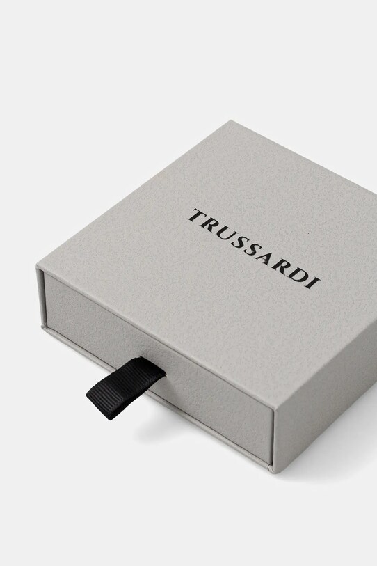 Akcesoria Trussardi bransoletka skórzana T-LEATHER TJAXZ03 srebrny
