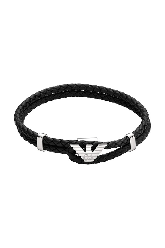 Кожена гривна Emporio Armani да черен EGS3237040
