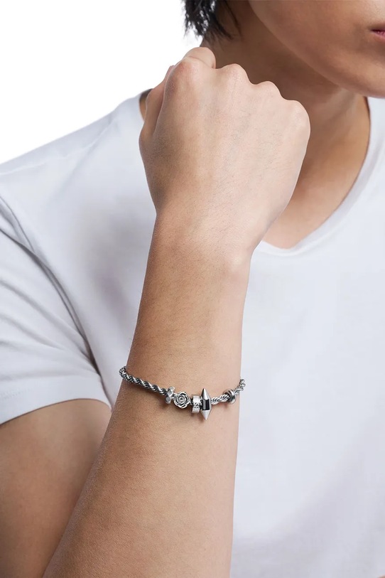 Diesel bransoletka srebrny DX1622040