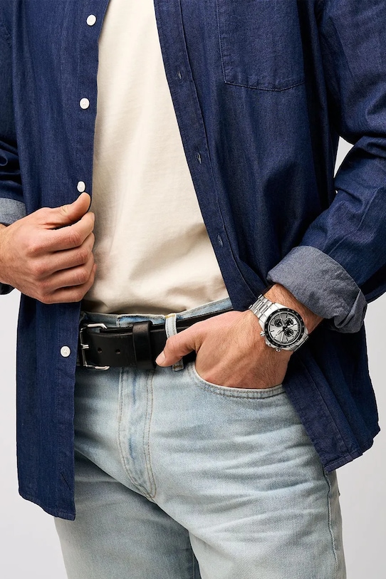 Fossil zegarek srebrny FS6124