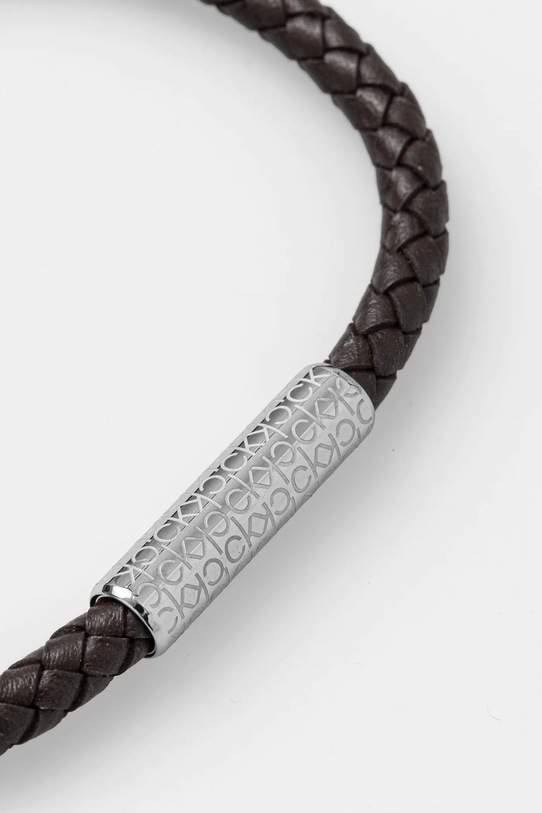 Δερμάτινο βραχιόλι Calvin Klein 35000102 καφέ AA00