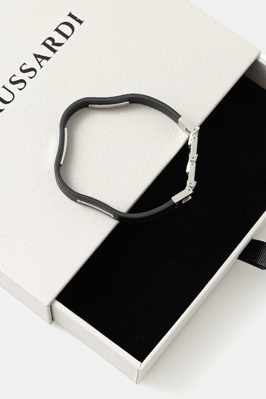 Doplňky Kožený náramek Trussardi TJAXZ10 černá