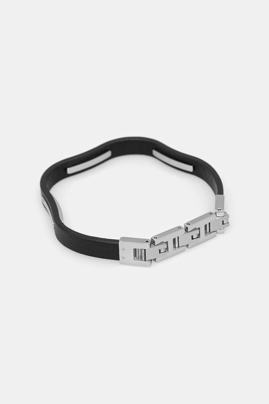 Trussardi bransoletka skórzana Gift Box srebrny TJAXZ10