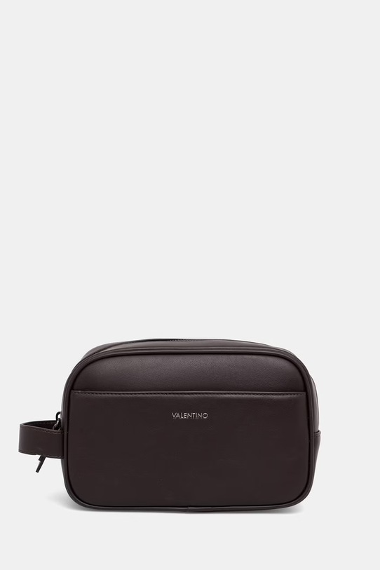 Valentino Bags kosmetyczka męska z imitacji skóry HORIZON brązowy VBE8UT664