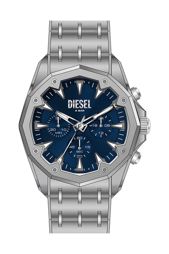 Diesel zegarek męski Stinger srebrny DZ4706