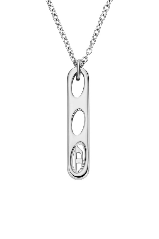 Diesel naszyjnik z zawieszką męski ze stali nierdzewnej srebrny DX1662040