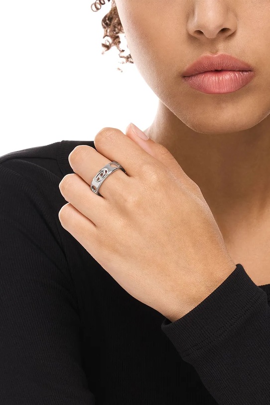 Akcesoria Diesel pierścionek męski ze stali szlachetnej DX1665040 srebrny