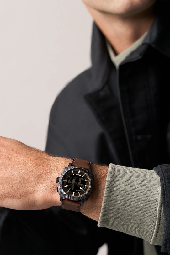 Fossil zegarek męski Machine Big Tic brązowy FS6165