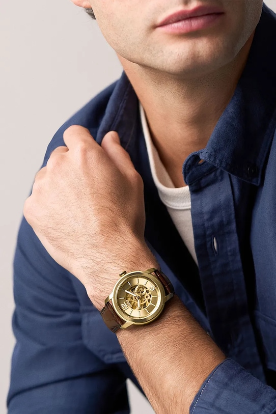 Fossil zegarek męski Fossil Heritage ME3279 złoty