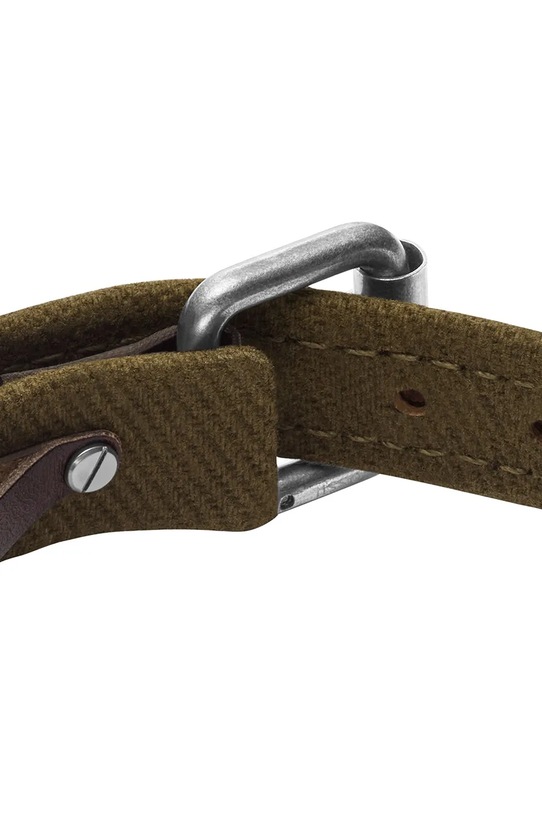 Akcesoria Fossil bransoletka męska skórzana bez kamienia Everett JA7315998 złoty