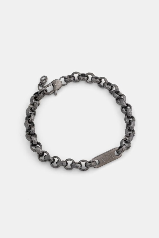 Armani Exchange bransoletka męska Classic srebrny AXG0174040