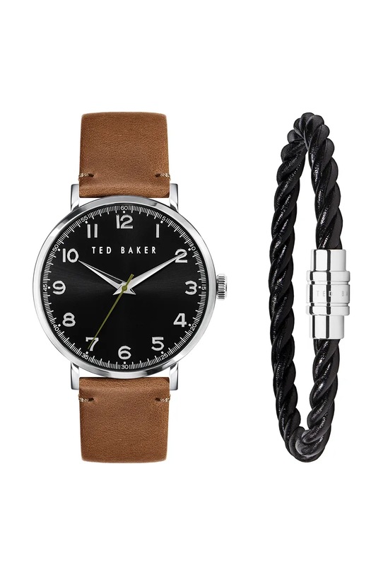 Ted Baker zestaw zegarek i bransoletka męski brązowy BKG028700