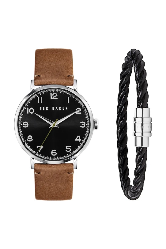Ted Baker zestaw zegarek i bransoletka męski brązowy BKG028700