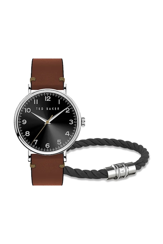 Ted Baker zestaw zegarek i bransoletka męski BKG028700 brązowy AA00