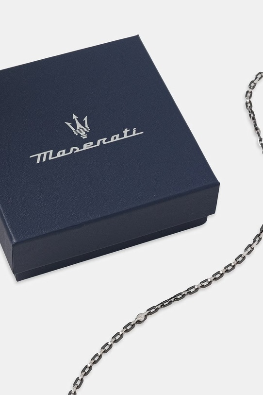 Akcesoria MASERATI naszyjnik męski ze stali nierdzewnej CERAMIC JM226ATZ74 srebrny