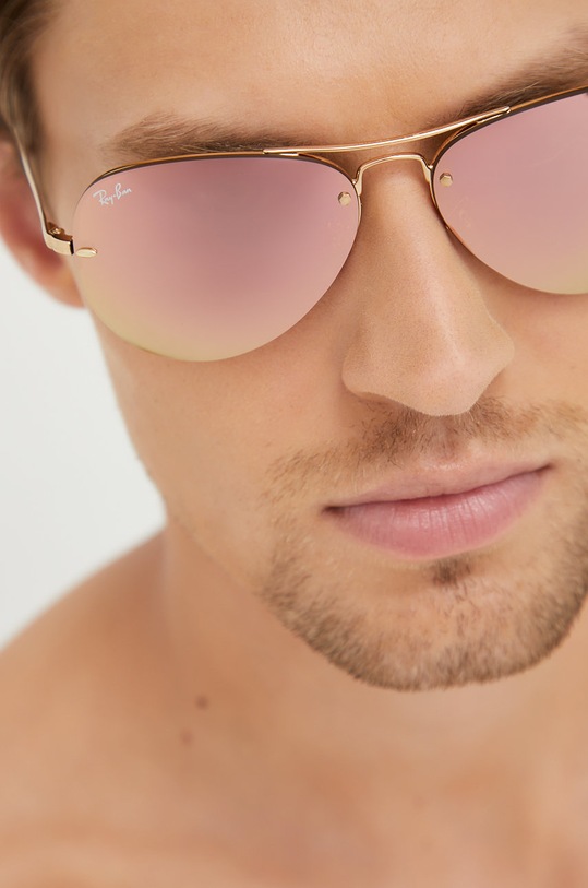Ray-Ban okulary RB3449 0RB3449.001.2Y złoty