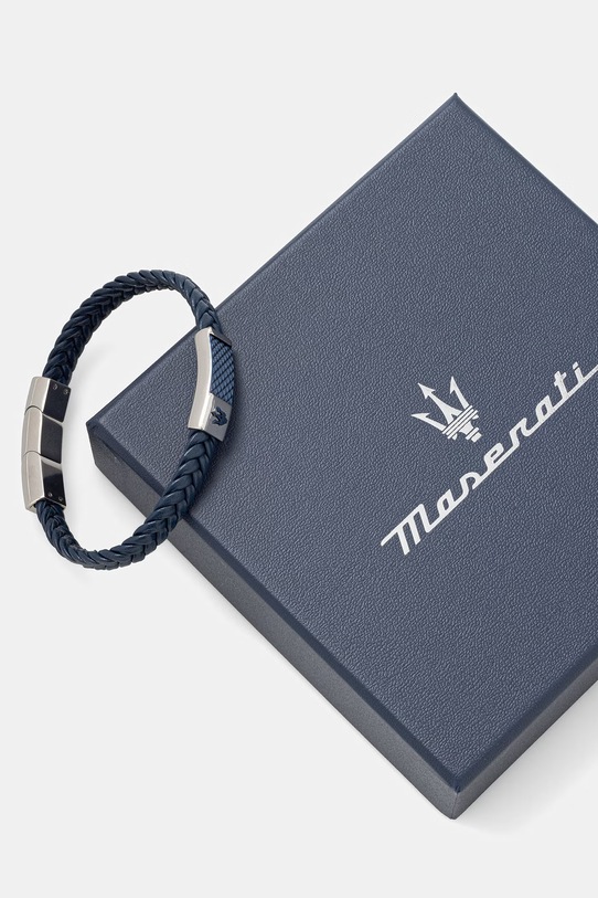 Doplňky MASERATI náramek pánský z recyklované kůže JM4249IK01 námořnická modř