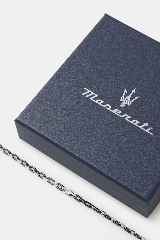 Doplňky MASERATI náramek pánský z nerezové oceli bez kamene CERAMIC JM226ATZ77 stříbrná