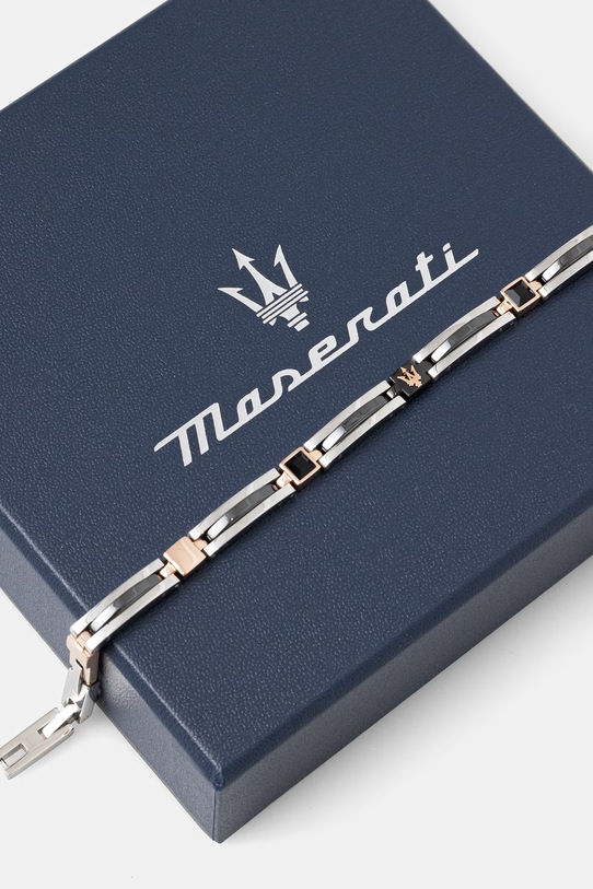 Doplňky MASERATI náramek pánský z nerezové oceli Crystal CERAMIC JM223ATZ19 stříbrná