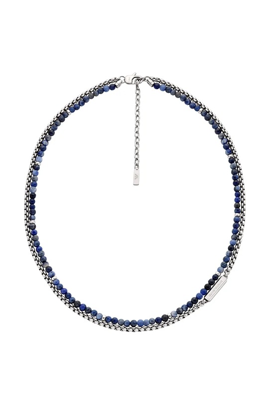 Emporio Armani цепочка для мужчин из нержавеющей стали с содалитом Eagle Logo серебрянный EGS3312040