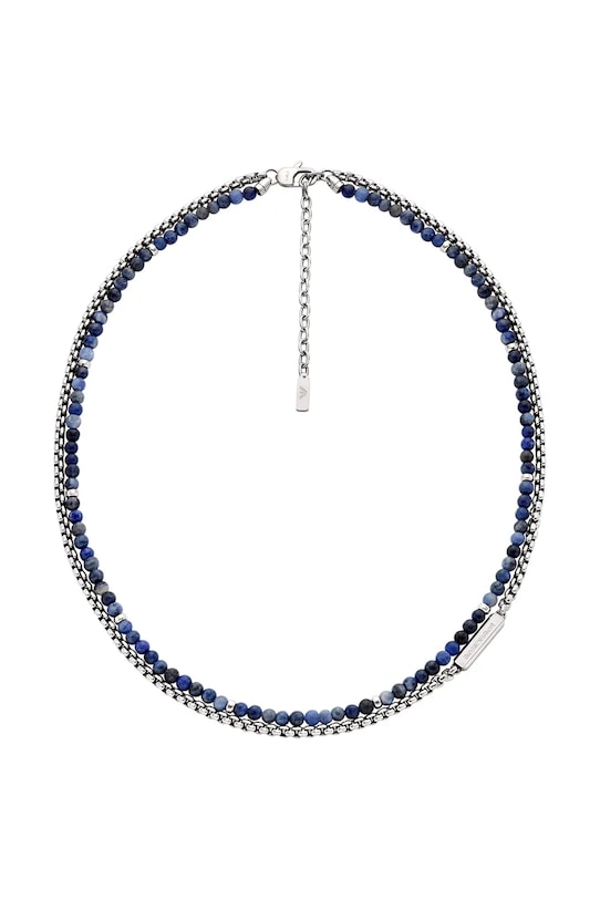 Emporio Armani цепочка для мужчин из нержавеющей стали с содалитом Eagle Logo серебрянный EGS3312040