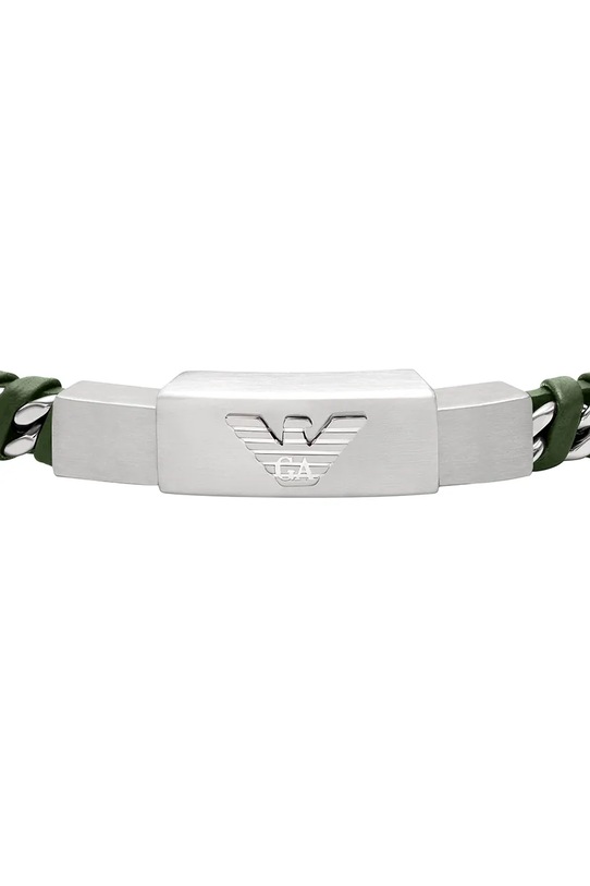 Emporio Armani браслет мужской из нержавеющей стали без камня Eagle Logo EGS3320040 серебрянный AA00