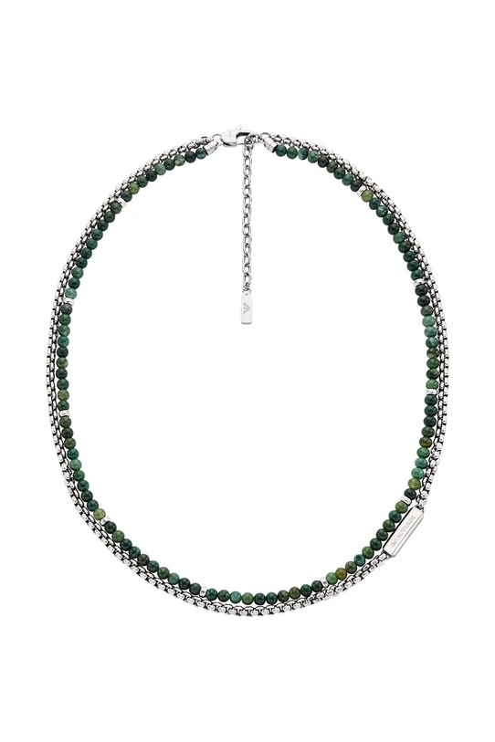 Emporio Armani Цепочка для мужчин из нержавеющей стали с агатом Eagle Logo серебрянный EGS3313040