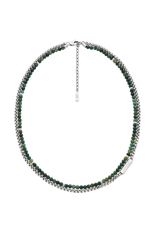 Emporio Armani Цепочка для мужчин из нержавеющей стали с агатом Eagle Logo серебрянный EGS3313040