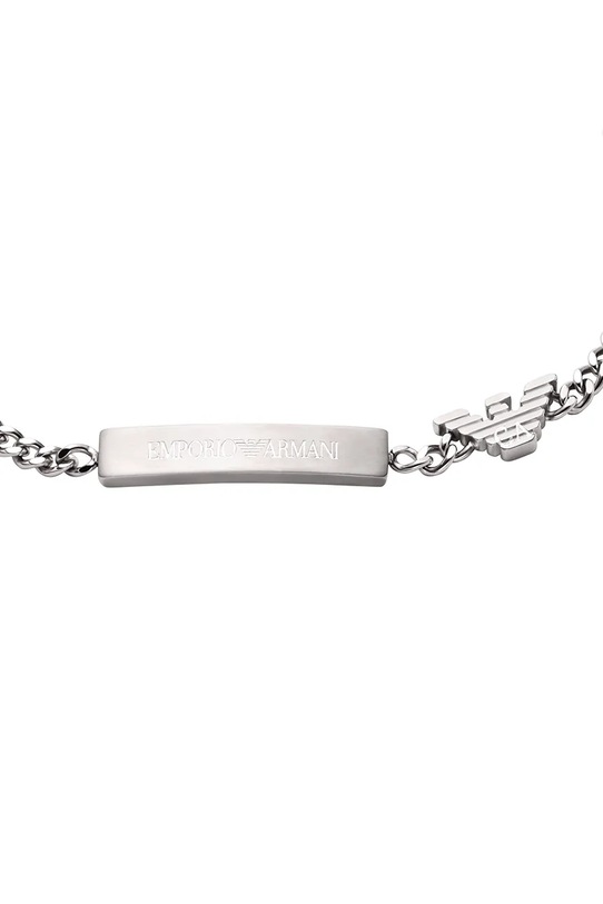 Emporio Armani браслет для мужчин из нержавеющей стали без камня Eagle Logo EGS3310040 серебрянный AA00